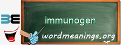 WordMeaning blackboard for immunogen